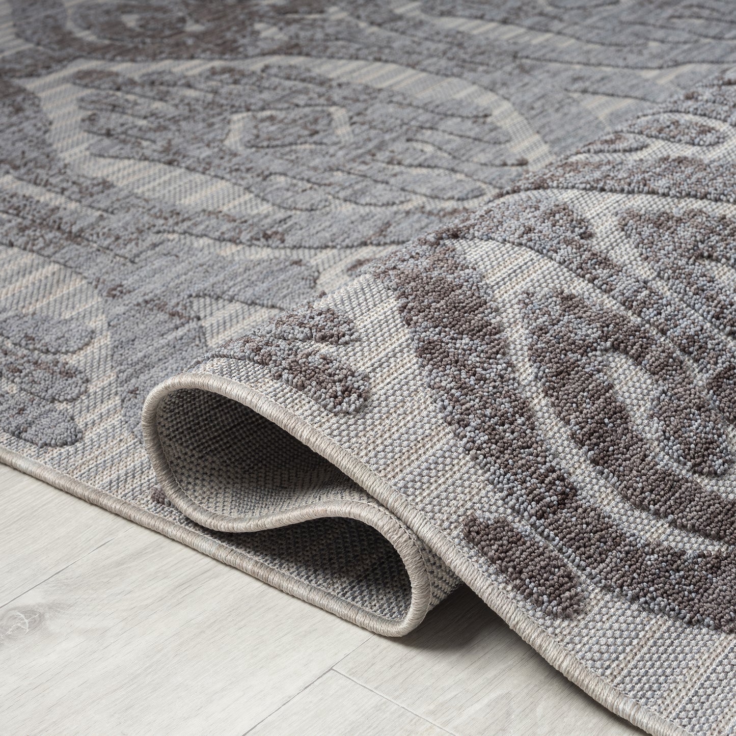 WESTP-82293 Moroccan/Global Machine Made Blue/Gray PET Yarn Indoor/Outdoor Area Rugs - LR Home