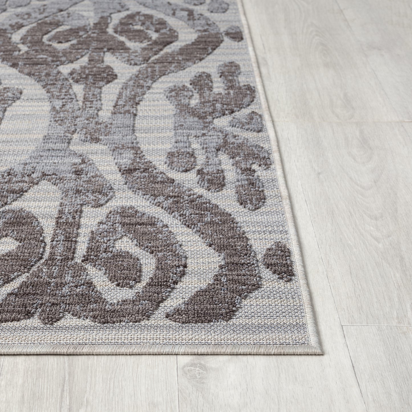 WESTP-82293 Moroccan/Global Machine Made Blue/Gray PET Yarn Indoor/Outdoor Area Rugs - LR Home