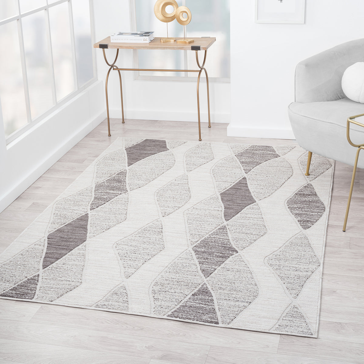 Westport Geometric PET Yarn Indoor/Outdoor Area Rug - lifestyle view 2