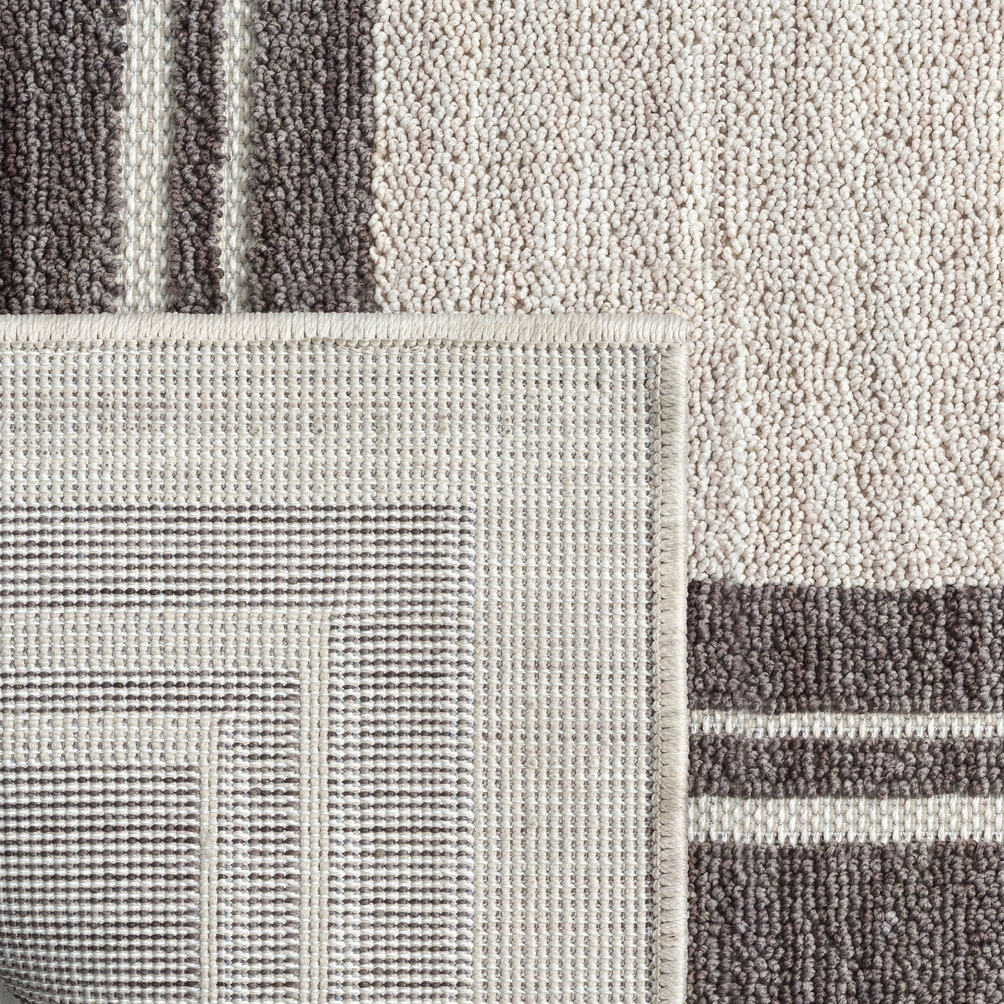 Westport-82297 Casual Power-Loomed Ivory/Gray Polypropylene Indoor/Outdoor Area Rug - LR Home