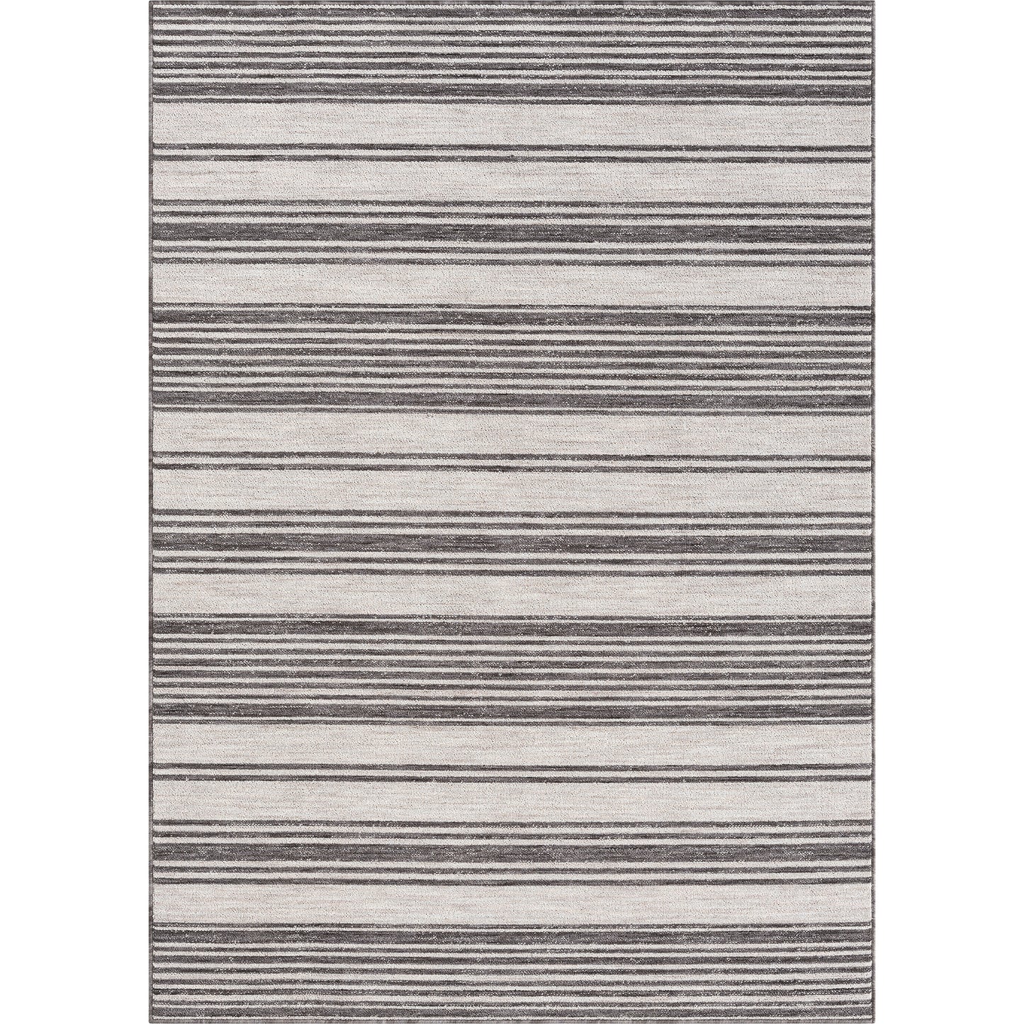 Westport-82298 Contemporary Power-Loomed Ivory/Gray Polypropylene Indoor/Outdoor Area Rug - LR Home