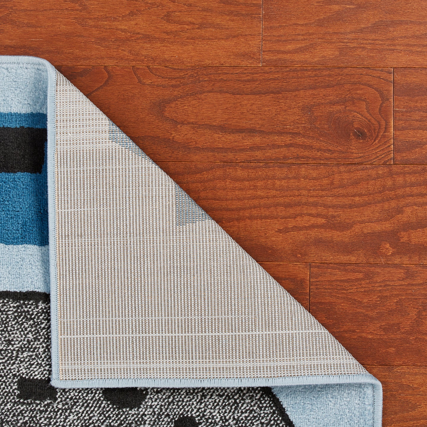 Whimsical-81266 Kids/Tween Power-Loomed Blue Cotton Indoor Area Rug - LR Home