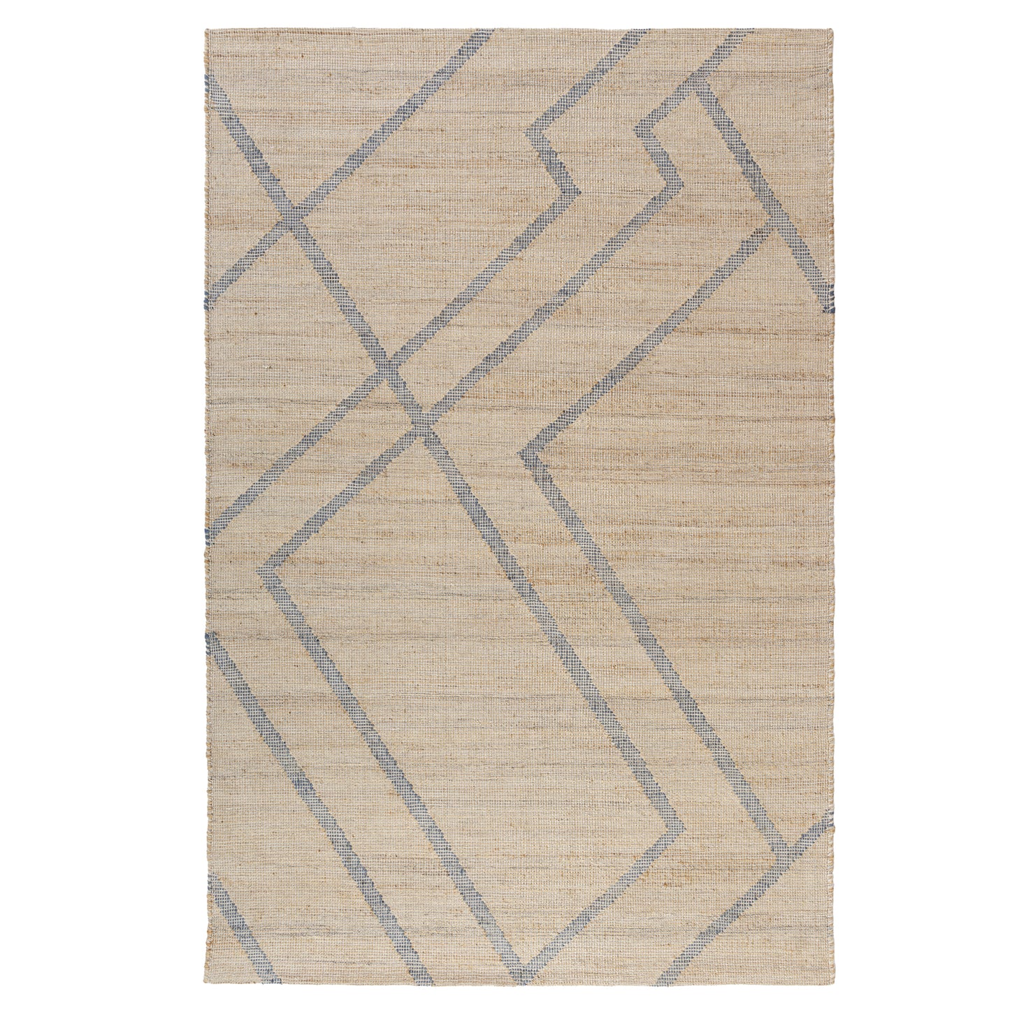 Willow-82575 Transitional Hand-Woven Blue Cotton Indoor Area Rug - LR Home