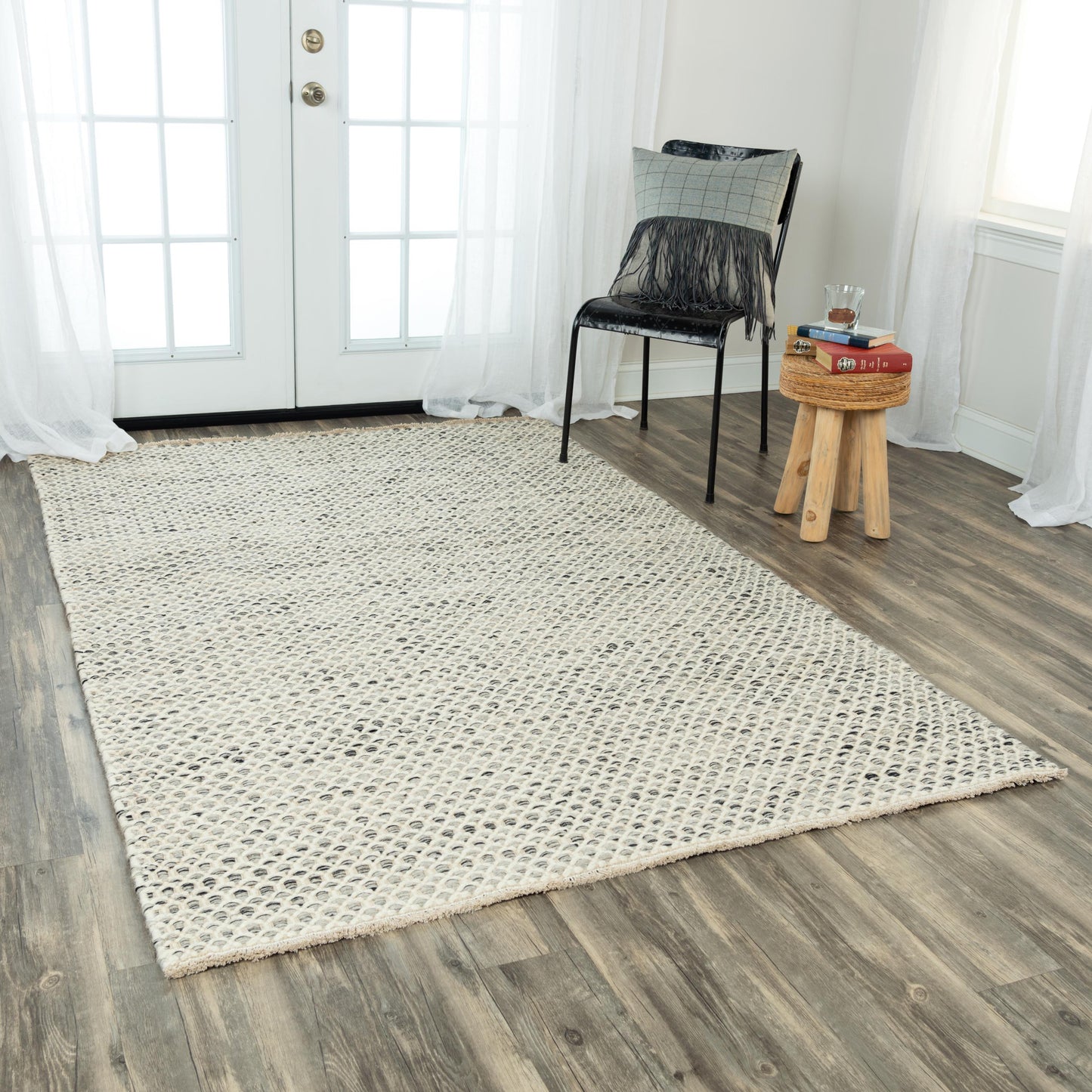 Windsor WIN101 Gray Hand Woven Rug - Rizzy