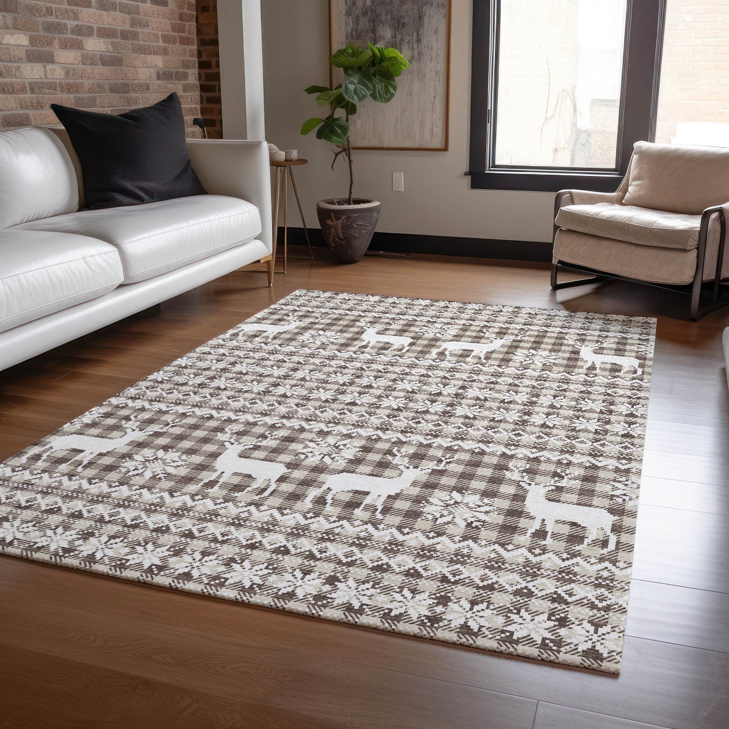 Machine Made Wonderland WN28 Brown - Dalyn Rugs