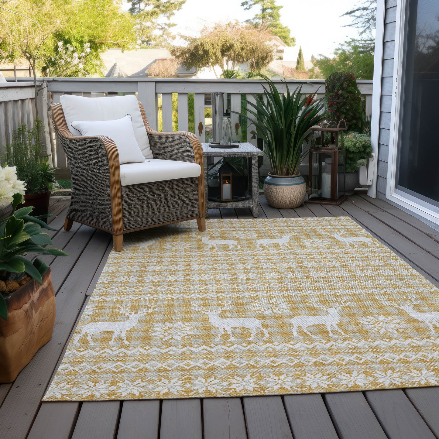 Machine Made Wonderland WN28 Gold - Dalyn Rugs