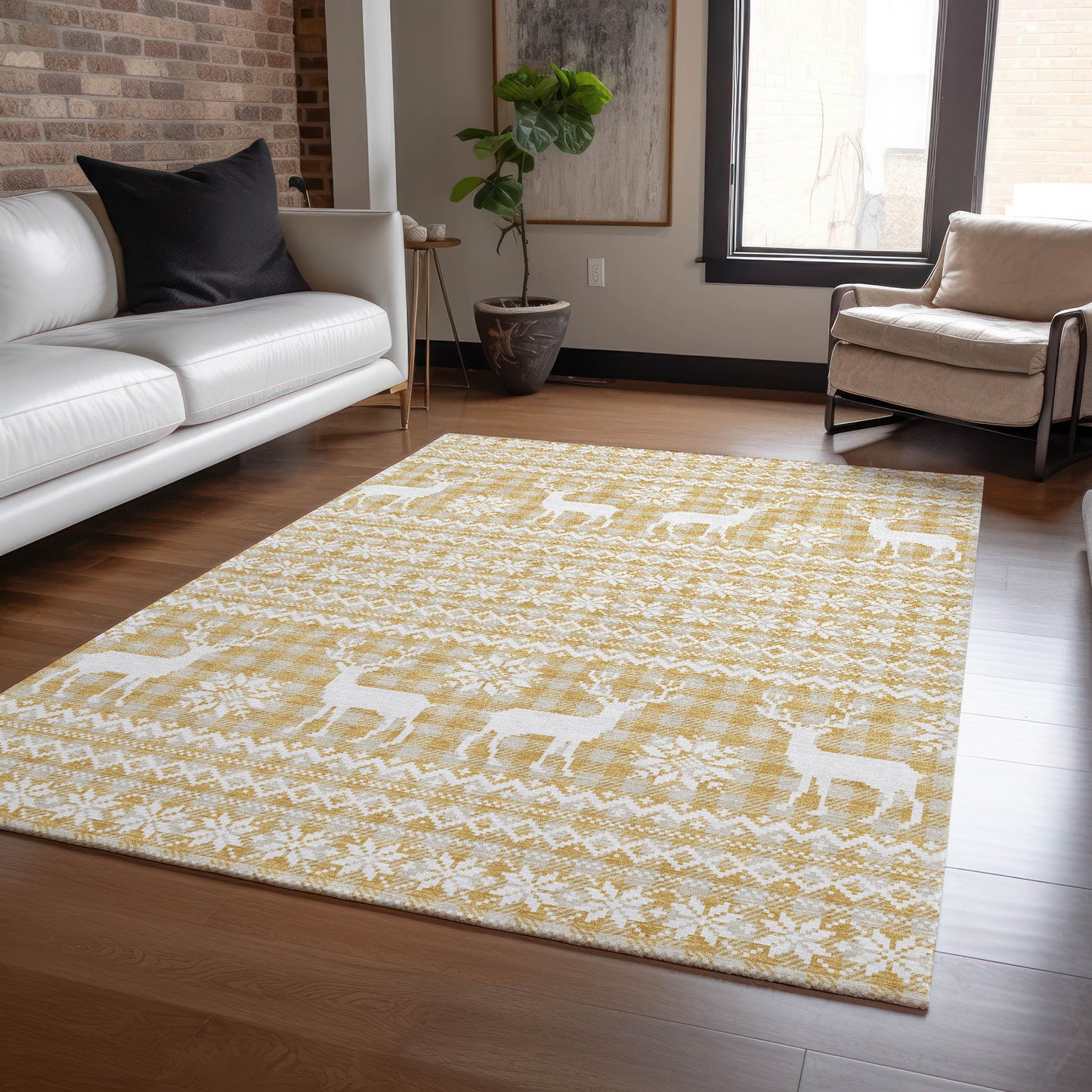 Machine Made Wonderland WN28 Gold - Dalyn Rugs