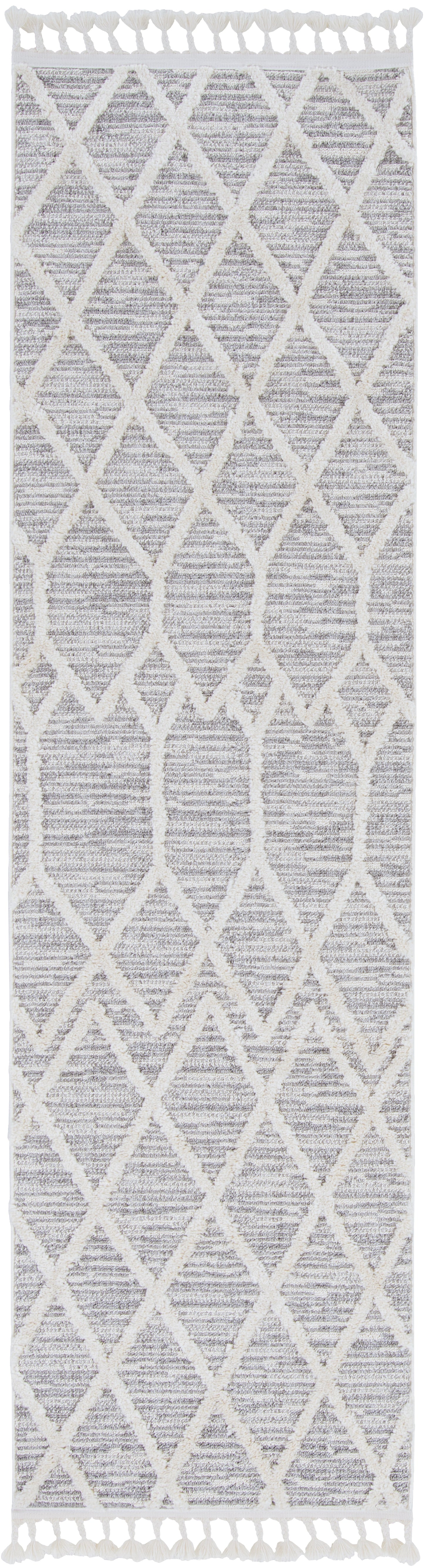 Willow 1102 Ivory Grey Honeycomb Machine Woven Performance Area Rug - KAS
