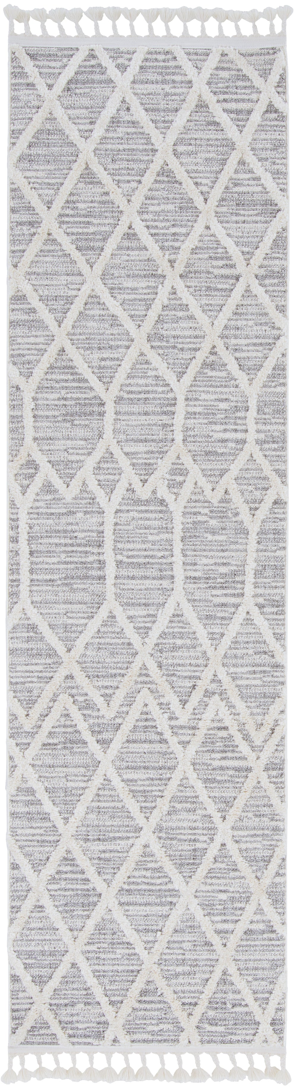 Willow 1102 Ivory Grey Honeycomb Machine Woven Performance Area Rug ...