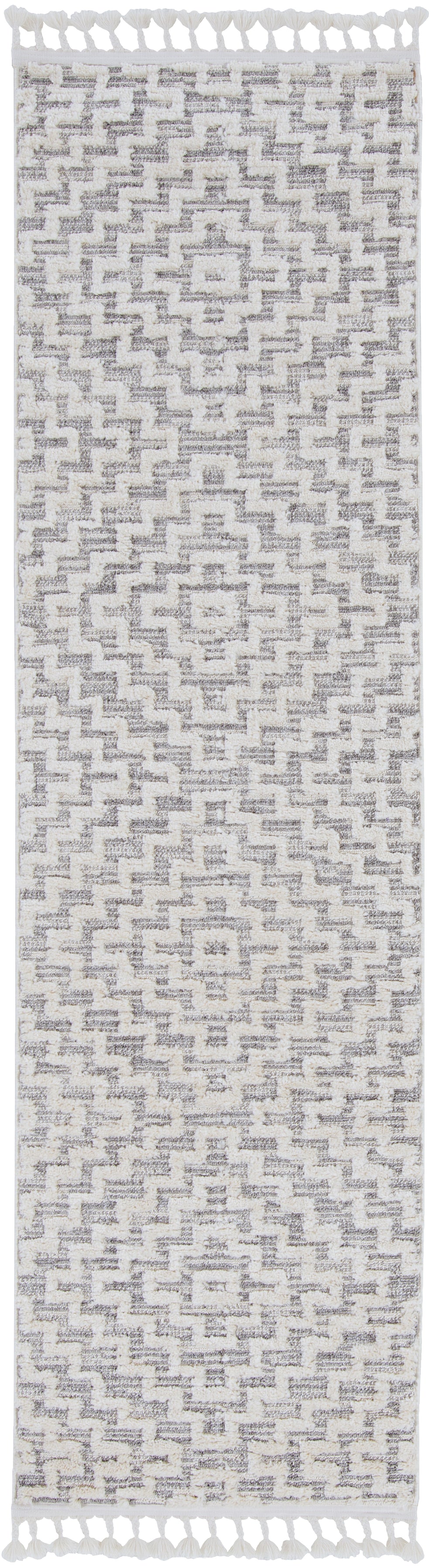 Willow 1104 Ivory Grey Geo Machine Woven Performance Area Rug - KAS ...