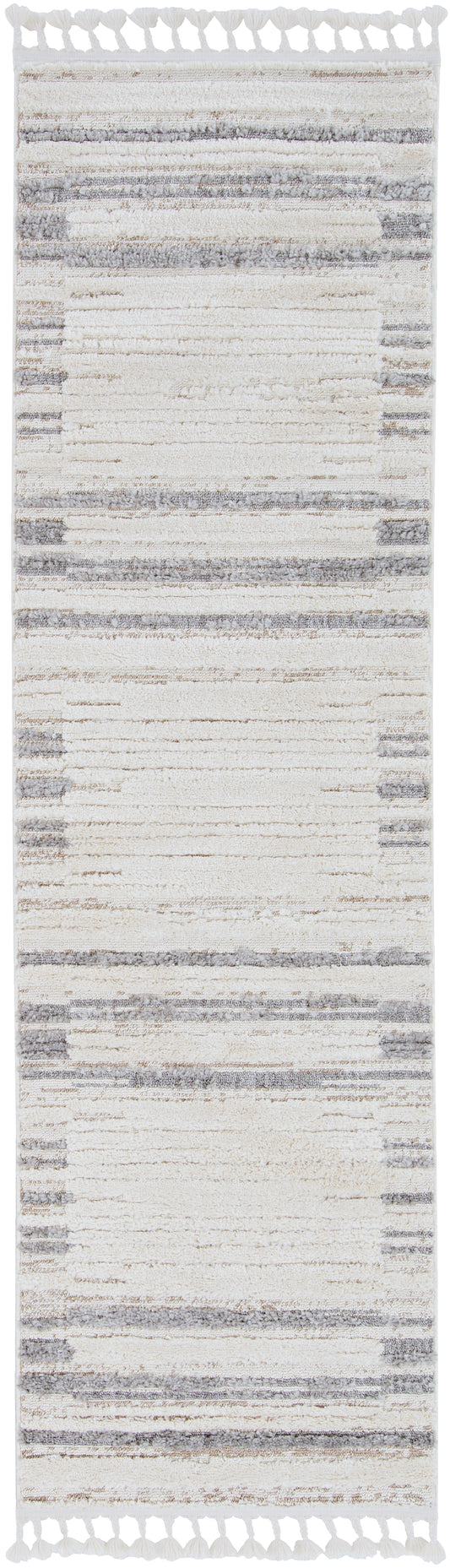 Willow 1106 Ivory Grey Landscape Machine Woven Performance Area Rug - KAS