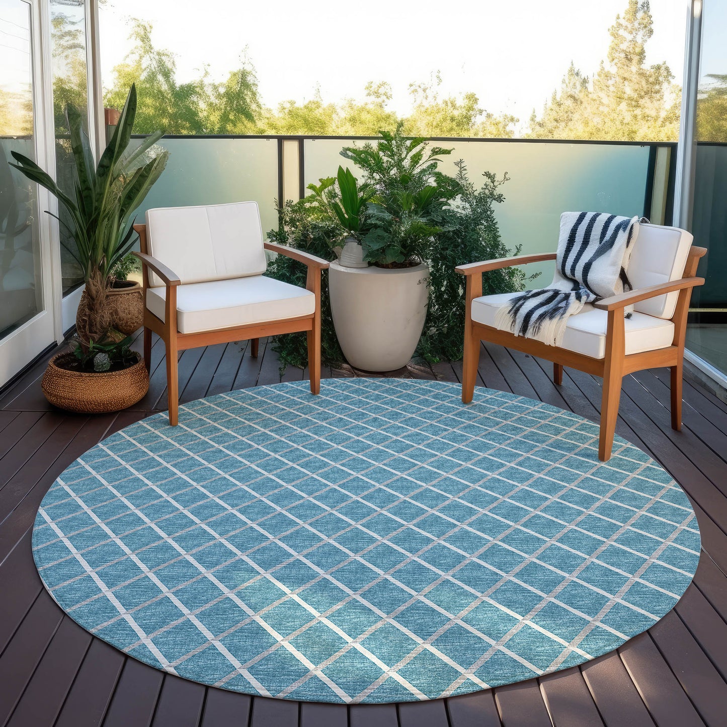 Machine Made York YO1 Sky Blue - Dalyn Rugs