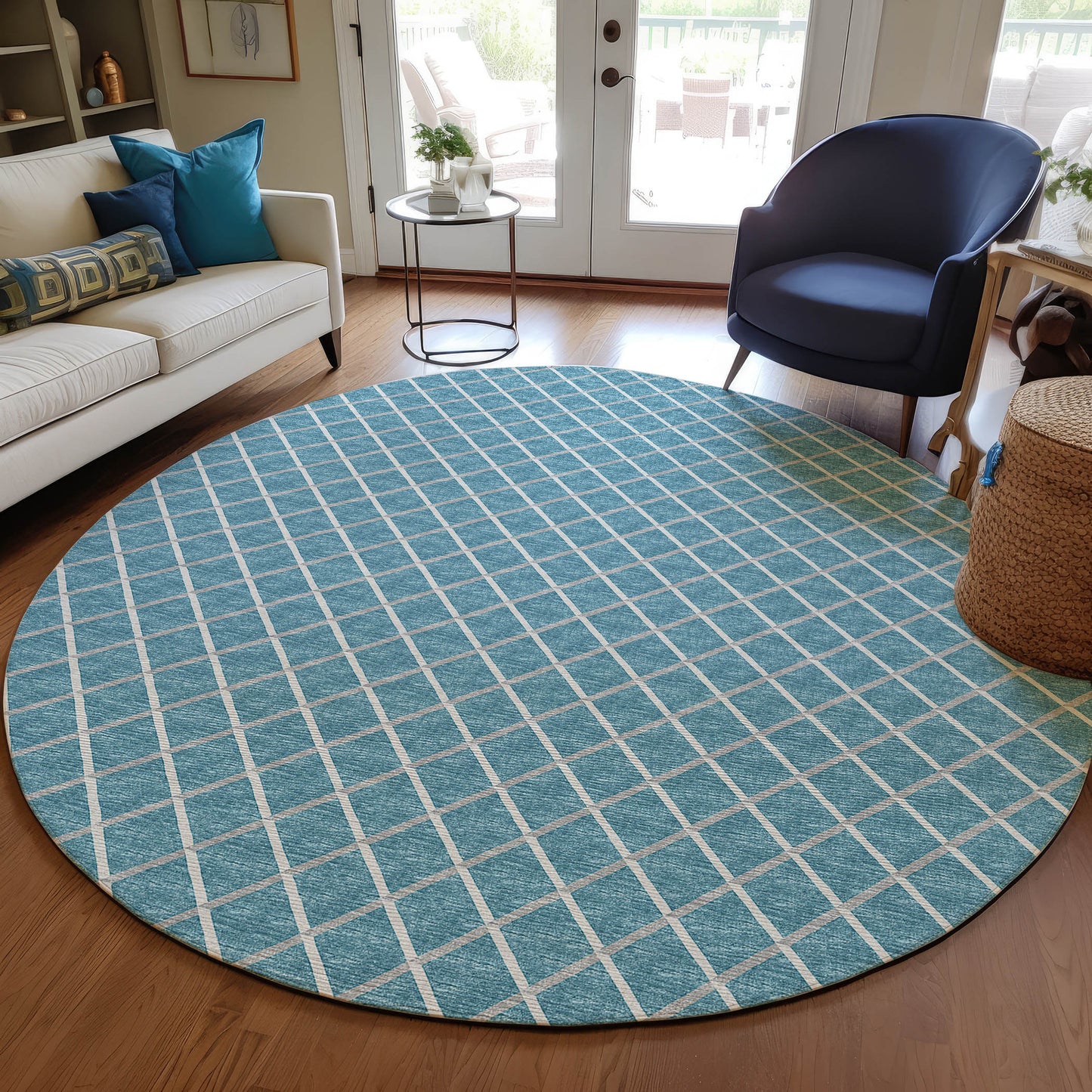 Machine Made York YO1 Sky Blue - Dalyn Rugs