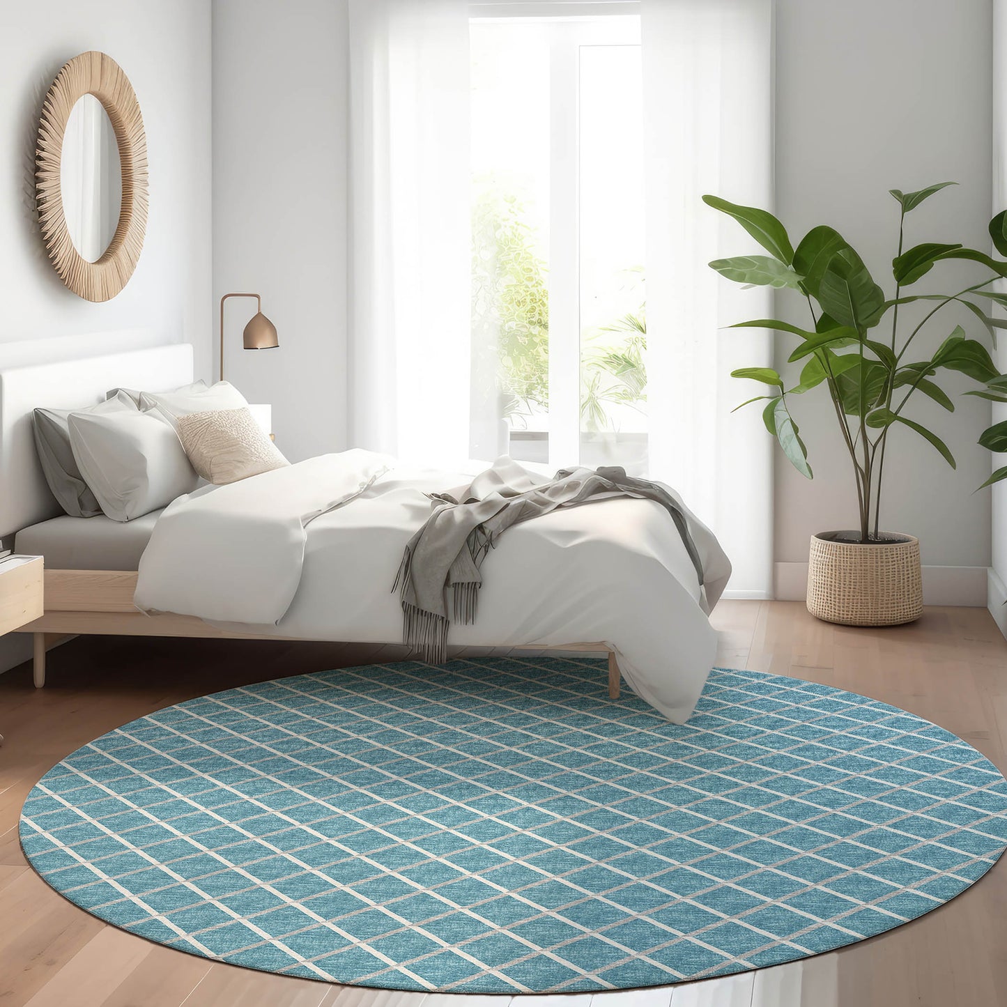Machine Made York YO1 Sky Blue - Dalyn Rugs