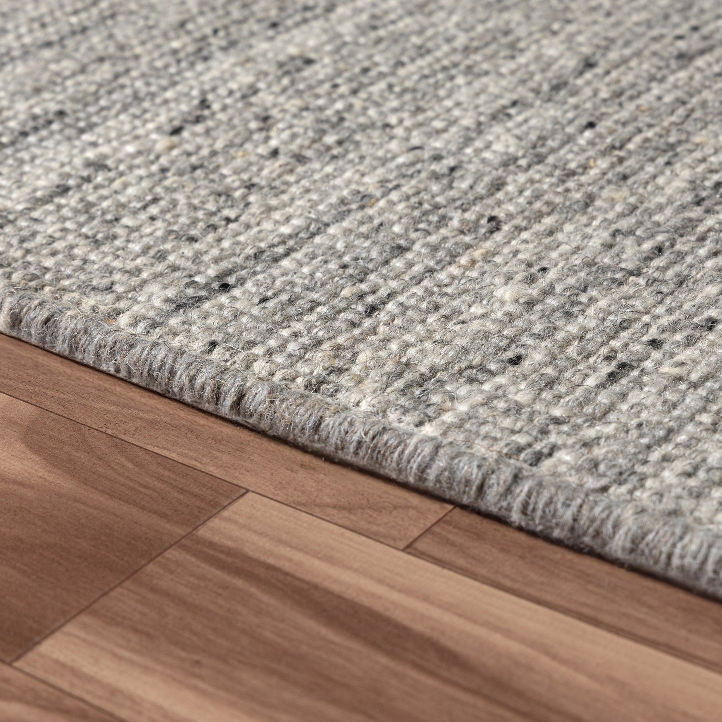 Zenith-82562 Contemporary Hand-Knotted Silver Cotton Indoor Area Rug - LR Home