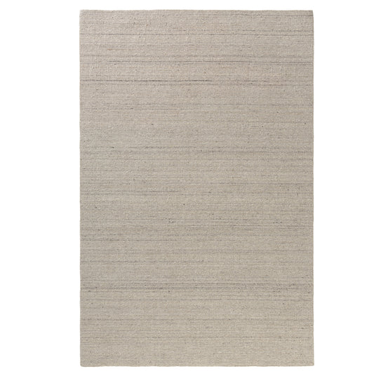 Ivory Modern Solid Handwoven Wool/Cotton Indoor Area Rug - Silo view