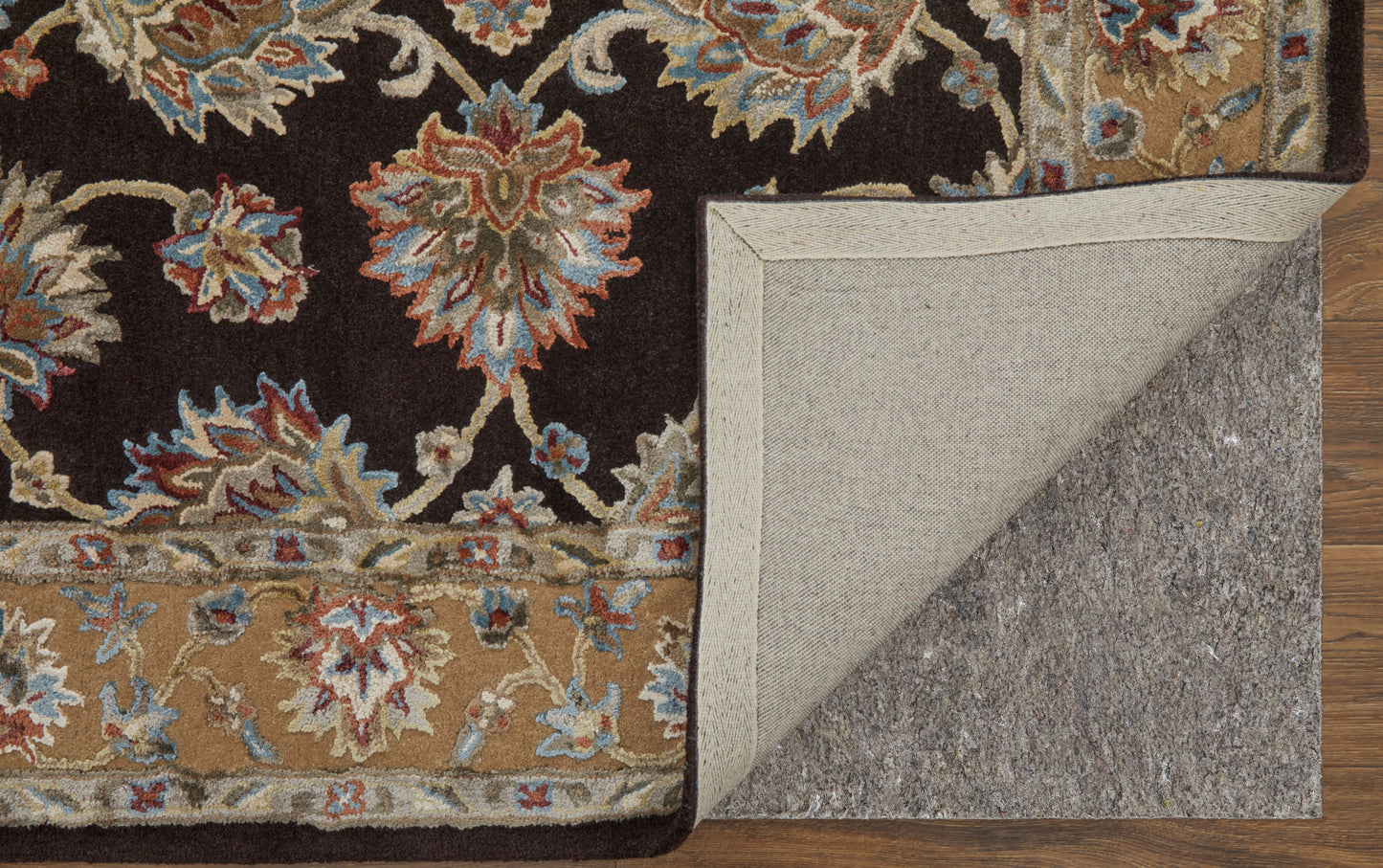 Prescott Traditional/Classic/French & Victorian Floral & Botanical/Oriental/Bordered Brown/Tan/Orange - Feizy Rug