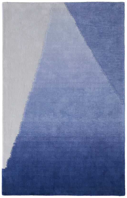 Katya Modern/Casual/Industrial Blue/Gray Accent Rug