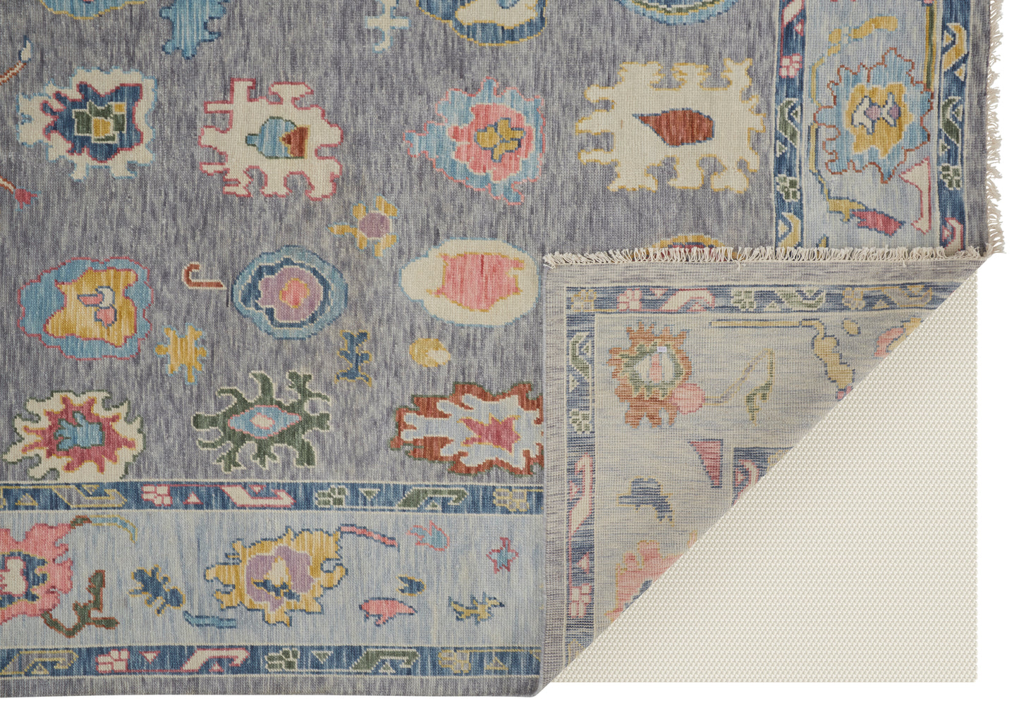 Karina Traditional/Persian/Craftsman Persian/Bordered/Abstract Blue/Gray/Red - Feizy Rug