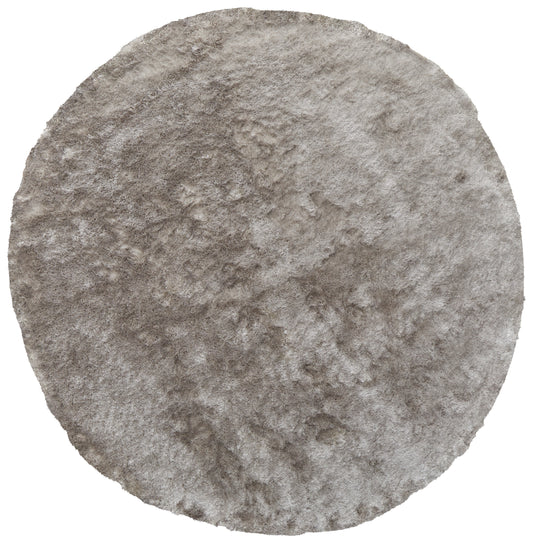Indochine Modern/Luxury & Glam/Casual Gray/Silver Round Rug