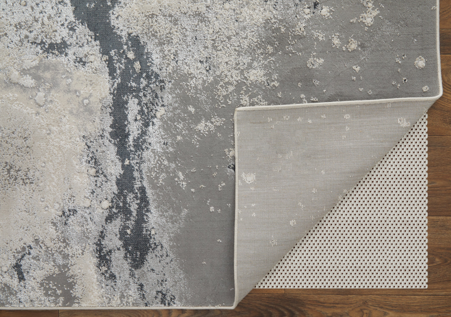 Astra Transitional/Industrial/Casual Abstract/Watercolor Gray/Ivory - Feizy Rug
