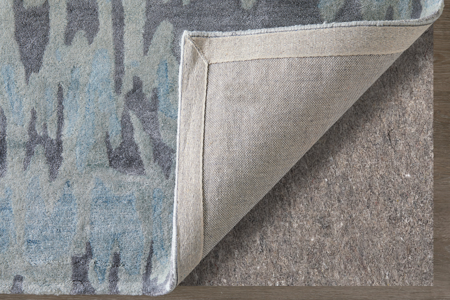 Dryden Transitional/Industrial/Luxury & Glam Abstract/Watercolor Blue/Green/Gray - Feizy Rug