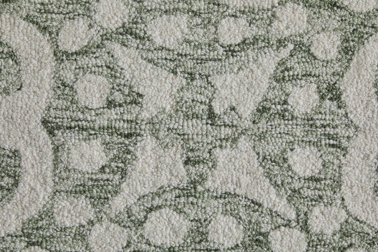 Belfort Traditional/Vintage/Casual Ivory/Green Area Rug