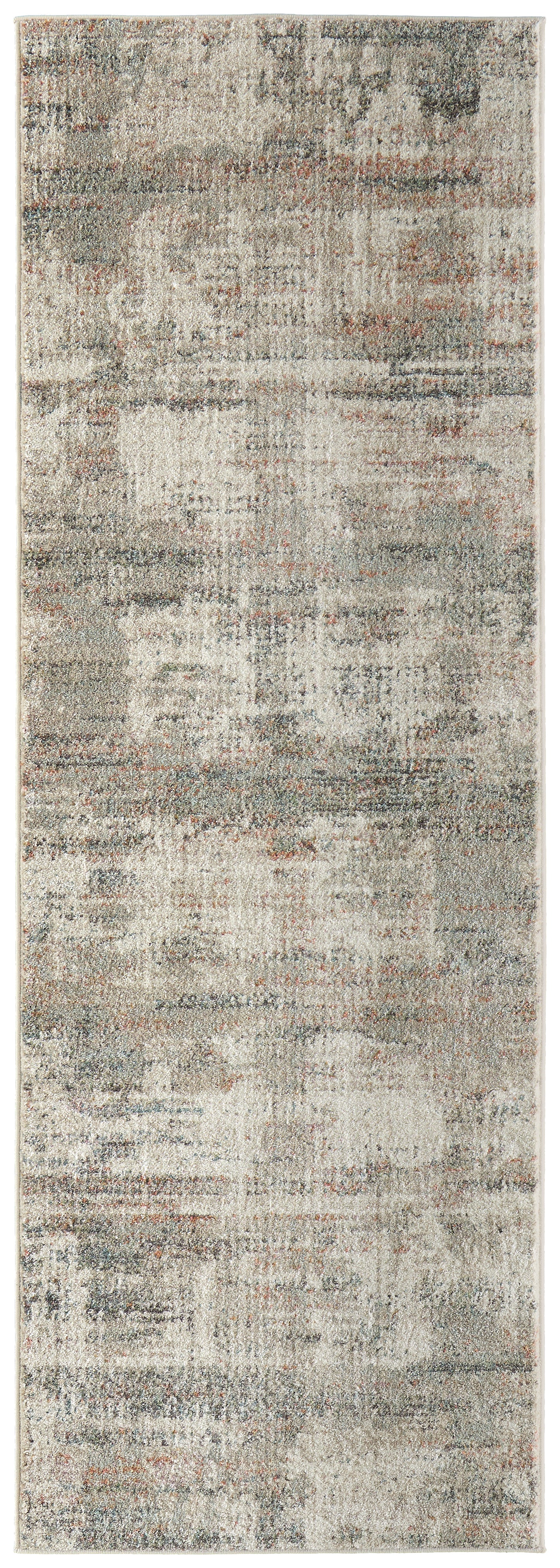 Eden Modern/Industrial Abstract/Stripes/Distressed Ivory/Gray/Green - Feizy Rug