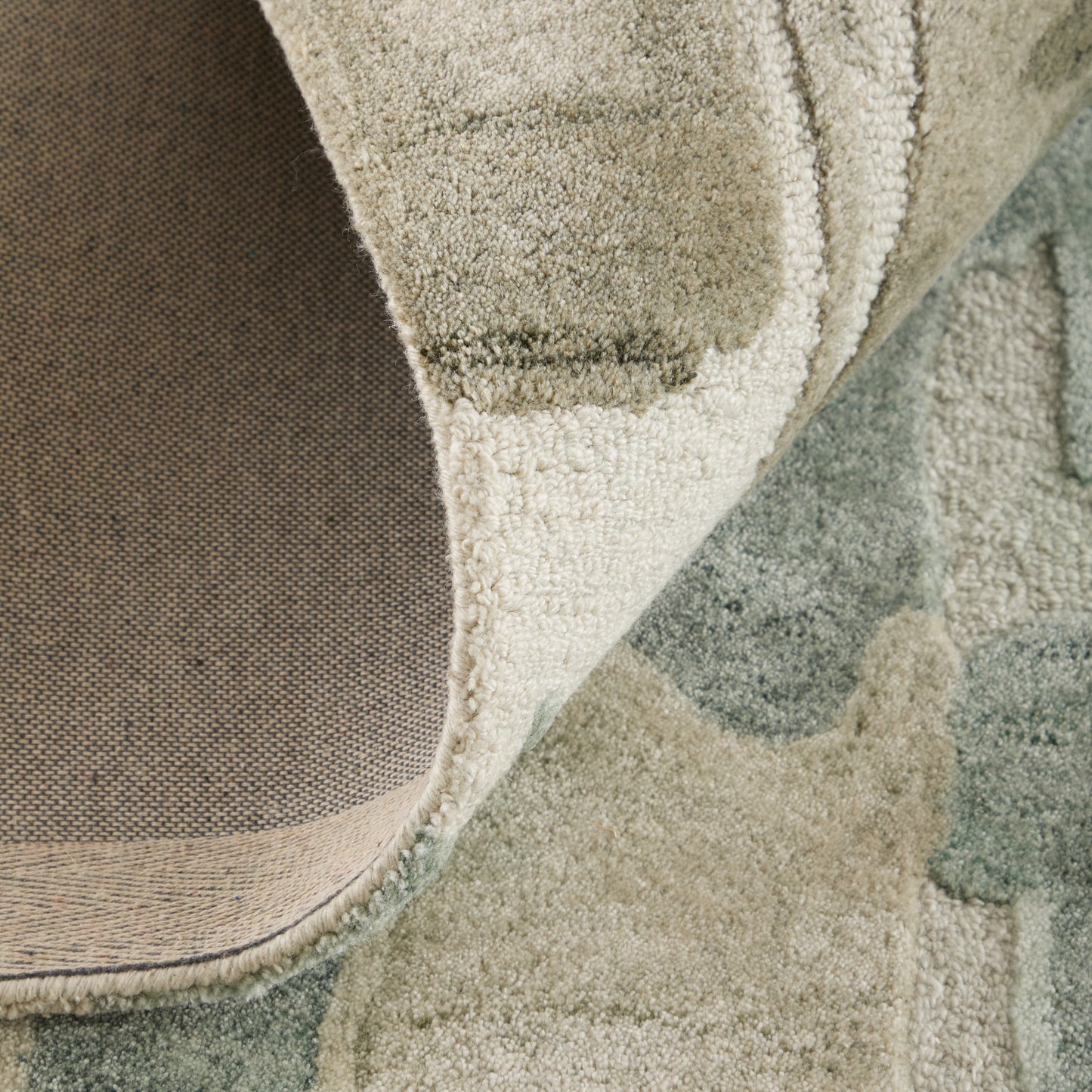 Kendall Modern/Bohemian & Eclectic Abstract/Watercolor Green/Brown/Ivory - Feizy Rug