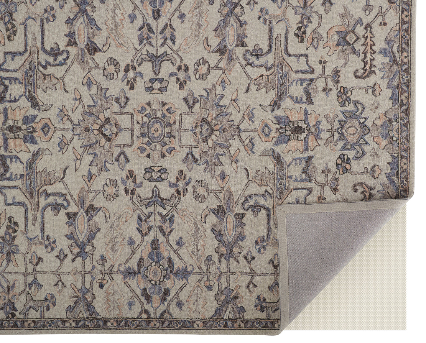 Fallon Traditional/Classic/Casual Oriental/Floral & Botanical Ivory/Gray - Feizy Rug