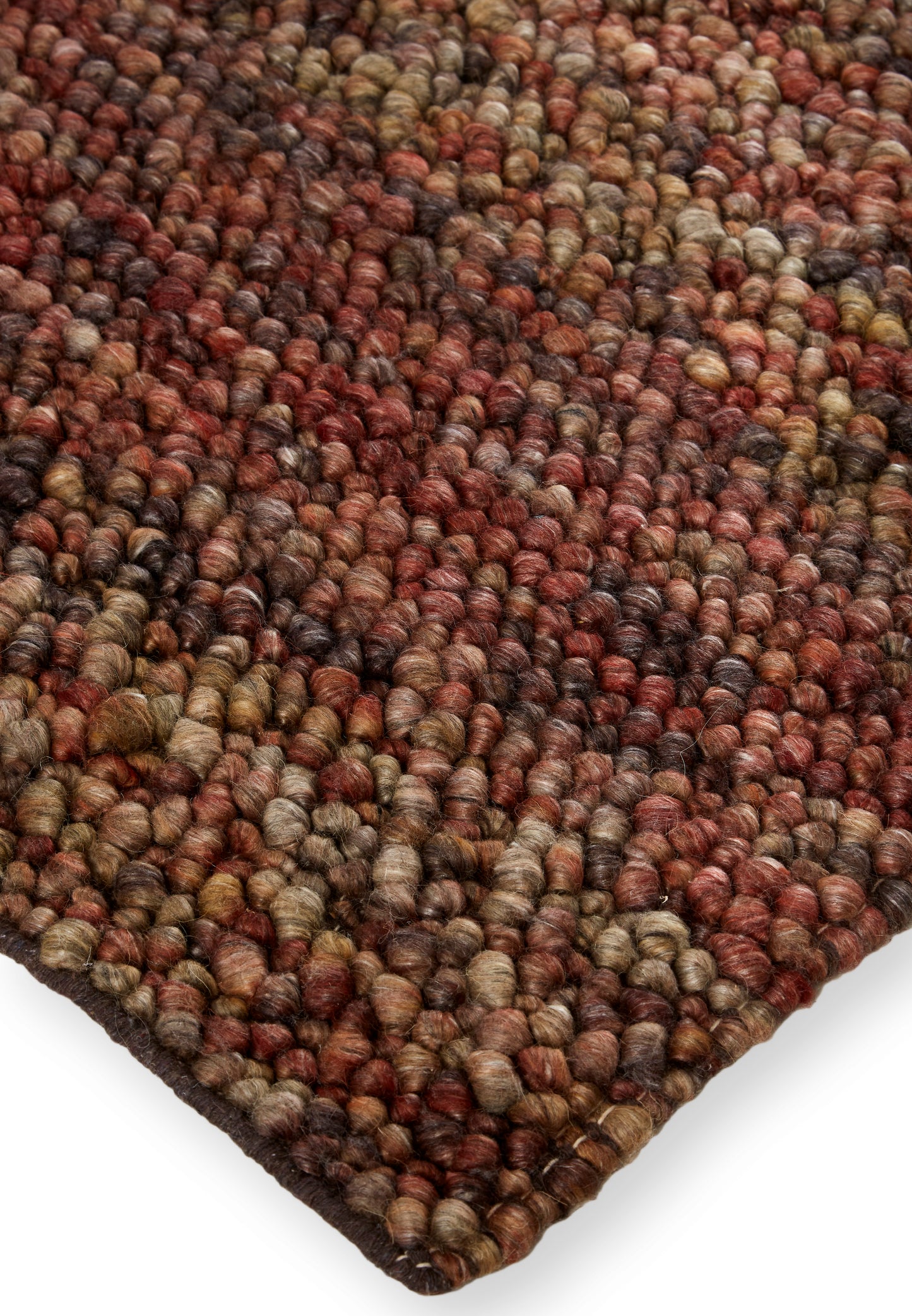 Berkeley Transitional/Casual Brown/Orange/Red Area Rug