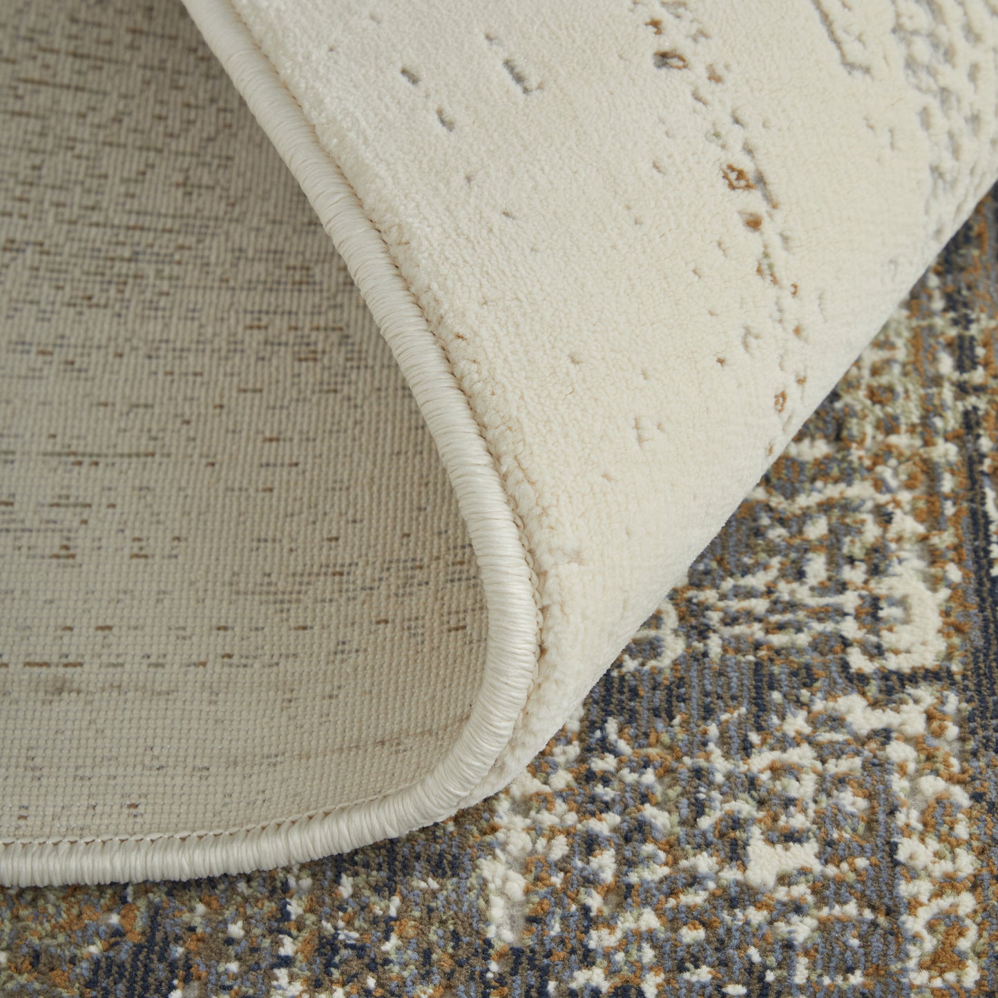 Mandana Modern/Bohemian & Eclectic/Industrial Abstract/Watercolor Brown/Ivory - Feizy Rug