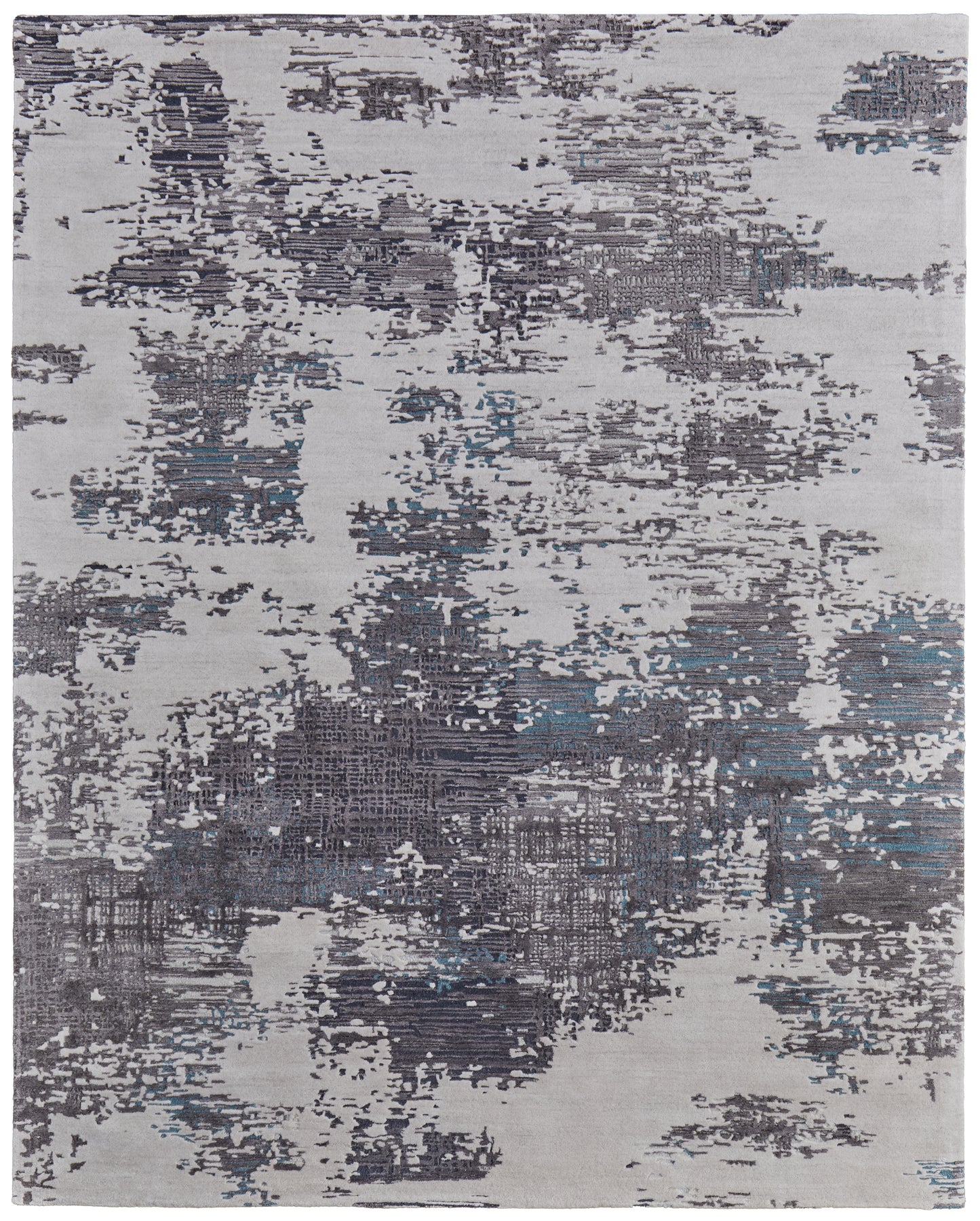 Zarah Modern/Bohemian & Eclectic Ivory/Gray/Blue Accent Rug