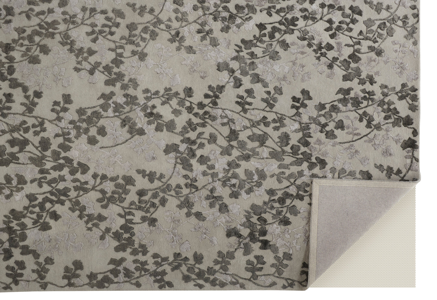 Bella Transitional/Casual Floral & Botanical Gray/Silver/Taupe - Feizy Rug