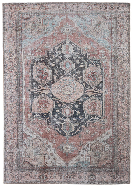 Percy Transitional/Bohemian & Eclectic/Classic Orange/Brown/Taupe Area Rug