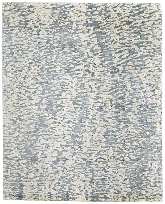 Braden Modern/Industrial/Casual Abstract/Watercolor Ivory/Blue/Gray - Feizy Rug