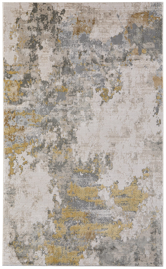 Waldor Modern/Luxury & Glam/Casual Ivory/Gold/Gray Accent Rug  Feizy Rugs Small Parcel,Feizy Rugs,Waldor,Ivory/Gold/Gray,1'8" x 2'10",Accent Rug,Polypropylene/Polyester,Modern/Luxury & Glam/Casual,Turkey