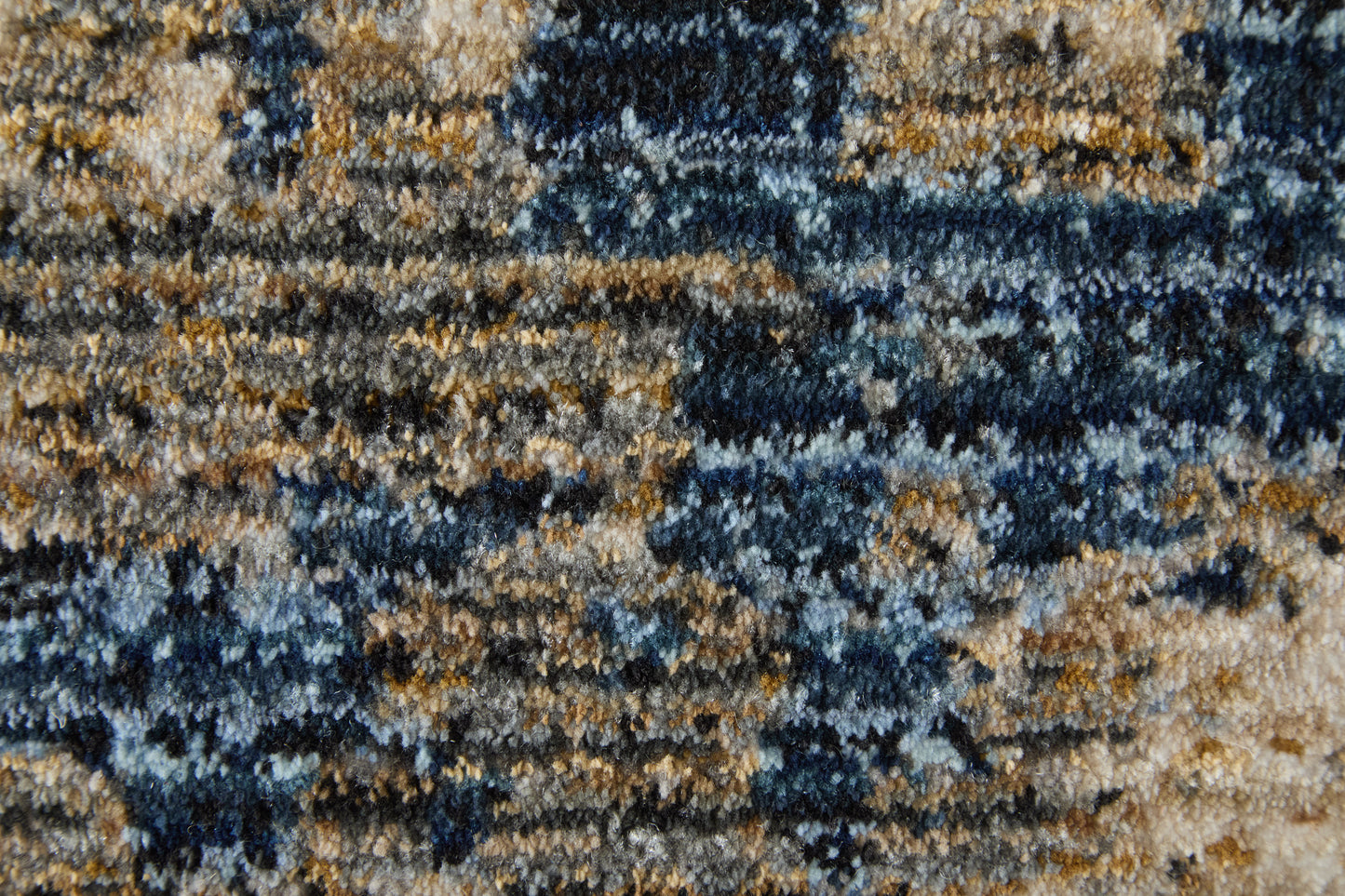 Sonora Modern/Industrial Abstract/Distressed Taupe/Ivory/Blue - Feizy Rug