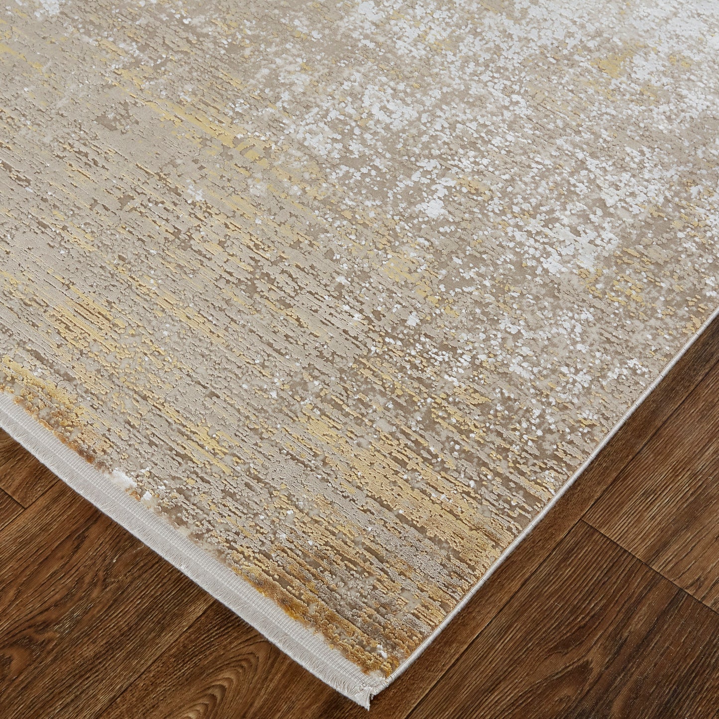 Cadiz Modern/Casual Taupe/Ivory/Gold Runner  Feizy Rugs Small Parcel,Feizy Rugs,Cadiz,Taupe/Ivory/Gold,3'1" x 10',Runner,Viscose/Acrylic,Modern/Casual,Turkey