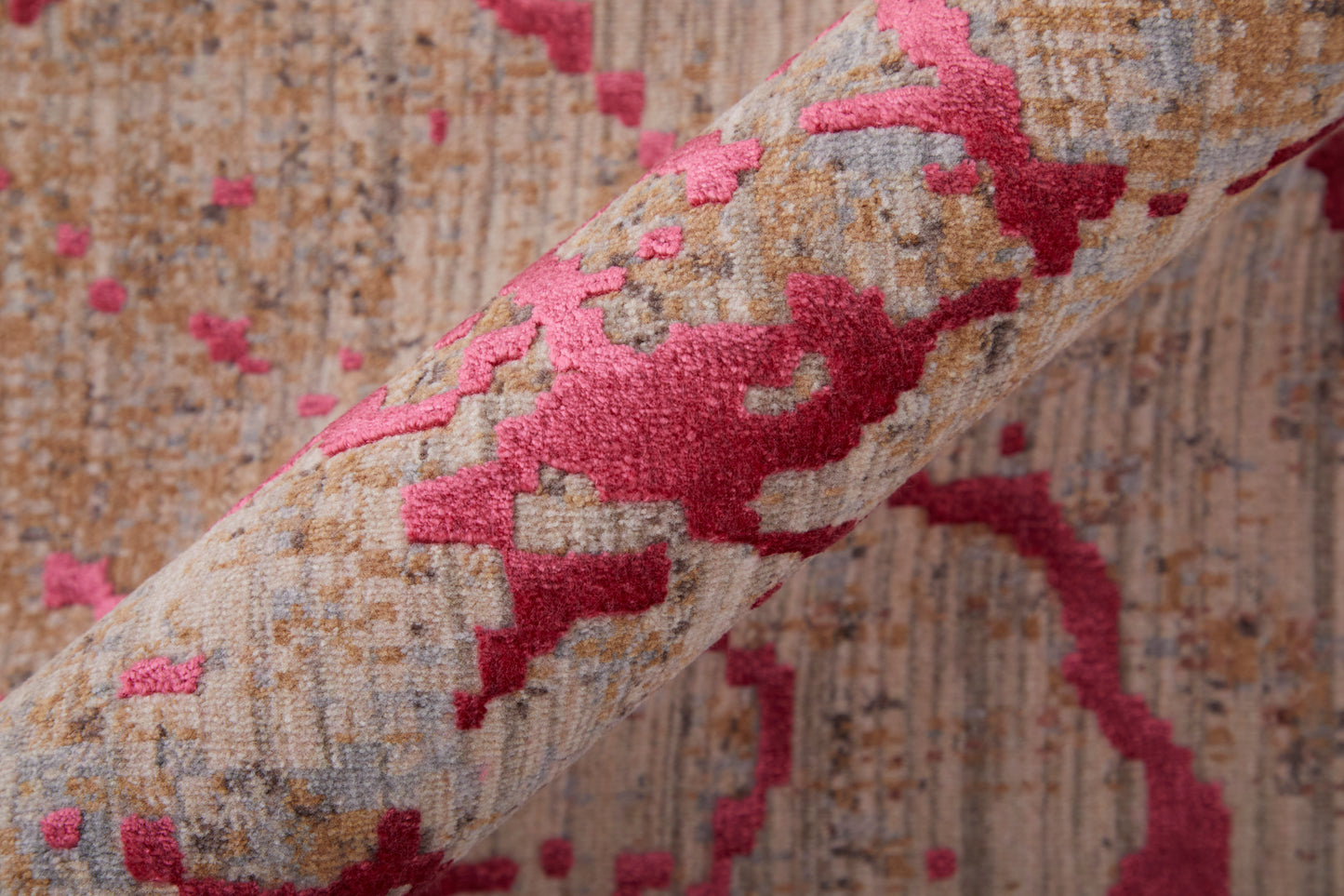 Pryor Modern/Casual/Bohemian & Eclectic Pink/Gray/Taupe Accent Rug  Feizy Rugs Small Parcel,Feizy Rugs,Pryor,Pink/Gray/Taupe,2' x 3',Accent Rug,Polyester/Viscose,Modern/Casual/Bohemian & Eclectic,Turkey