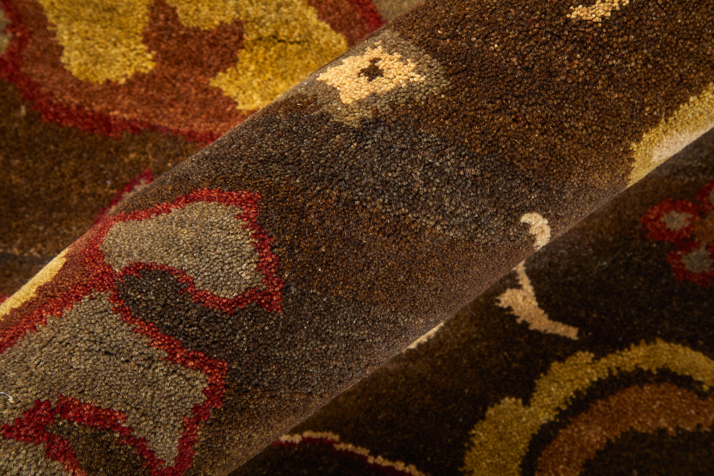 Amzad Transitional/Craftsman/Bohemian & Eclectic Ikat/Damask Brown/Red/Tan - Feizy Rug
