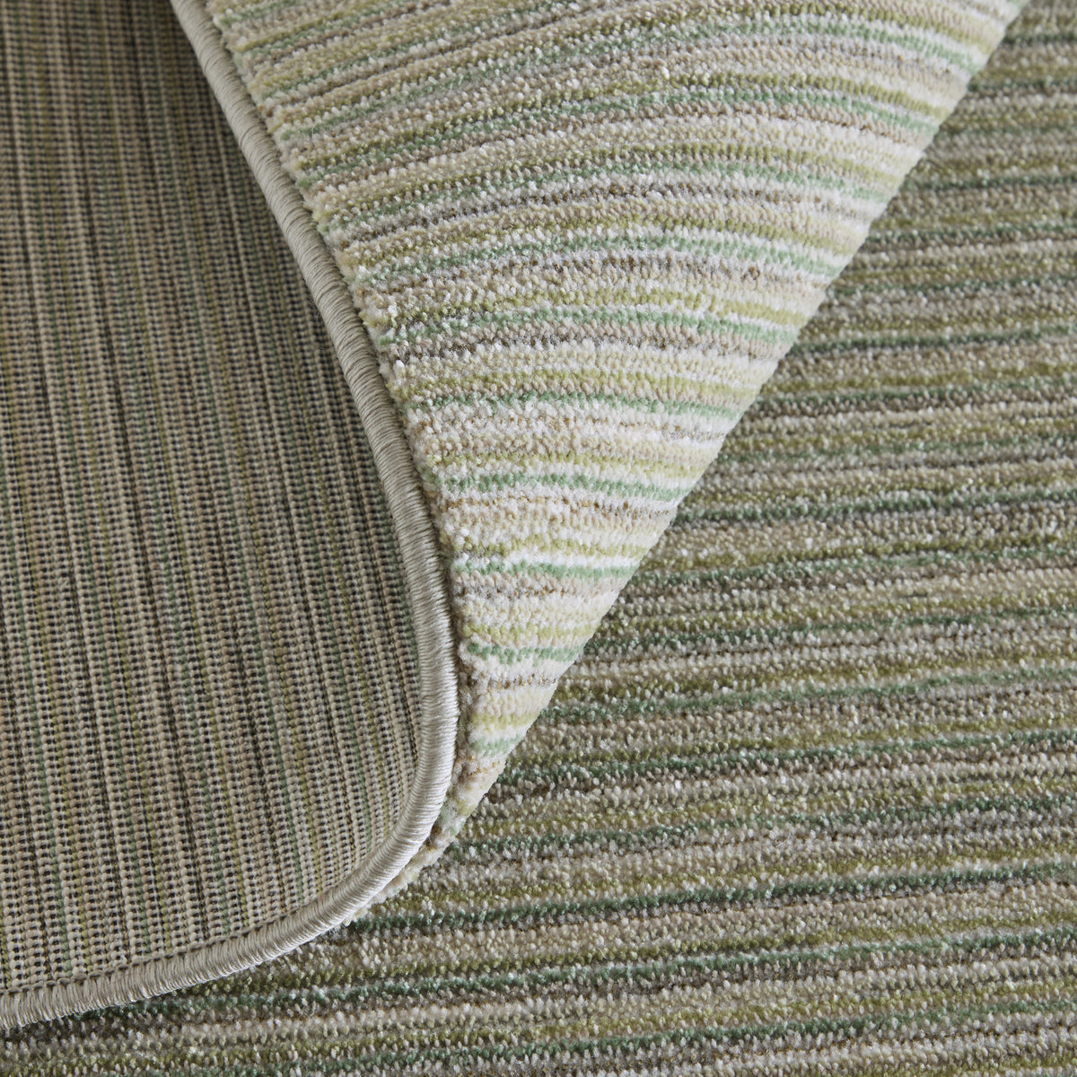 Priestley Modern Solid/Stripes Green - Feizy Rug