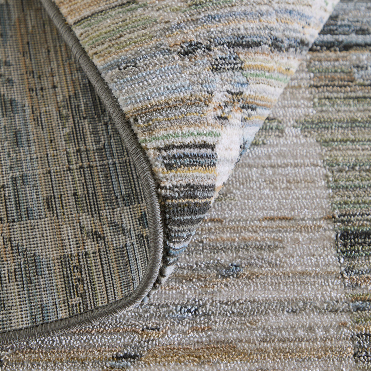 Augustine Traditional/Classic/Vintage Medallion/Bordered/Distressed Green/Blue/Ivory - Feizy Rug