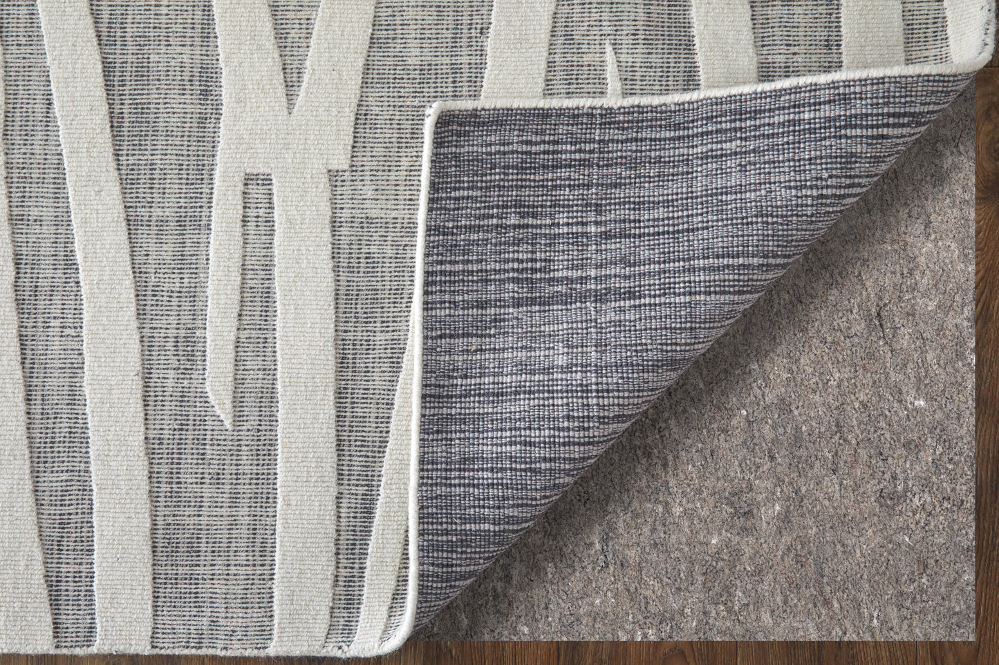 Peconic Modern/Industrial/Casual Abstract/Stripes Gray/Ivory - Feizy Rug