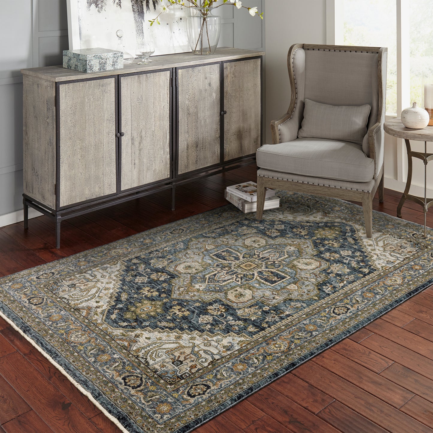 ABERDEEN 1144Q Blue Rug - ORIENTAL WEAVERS