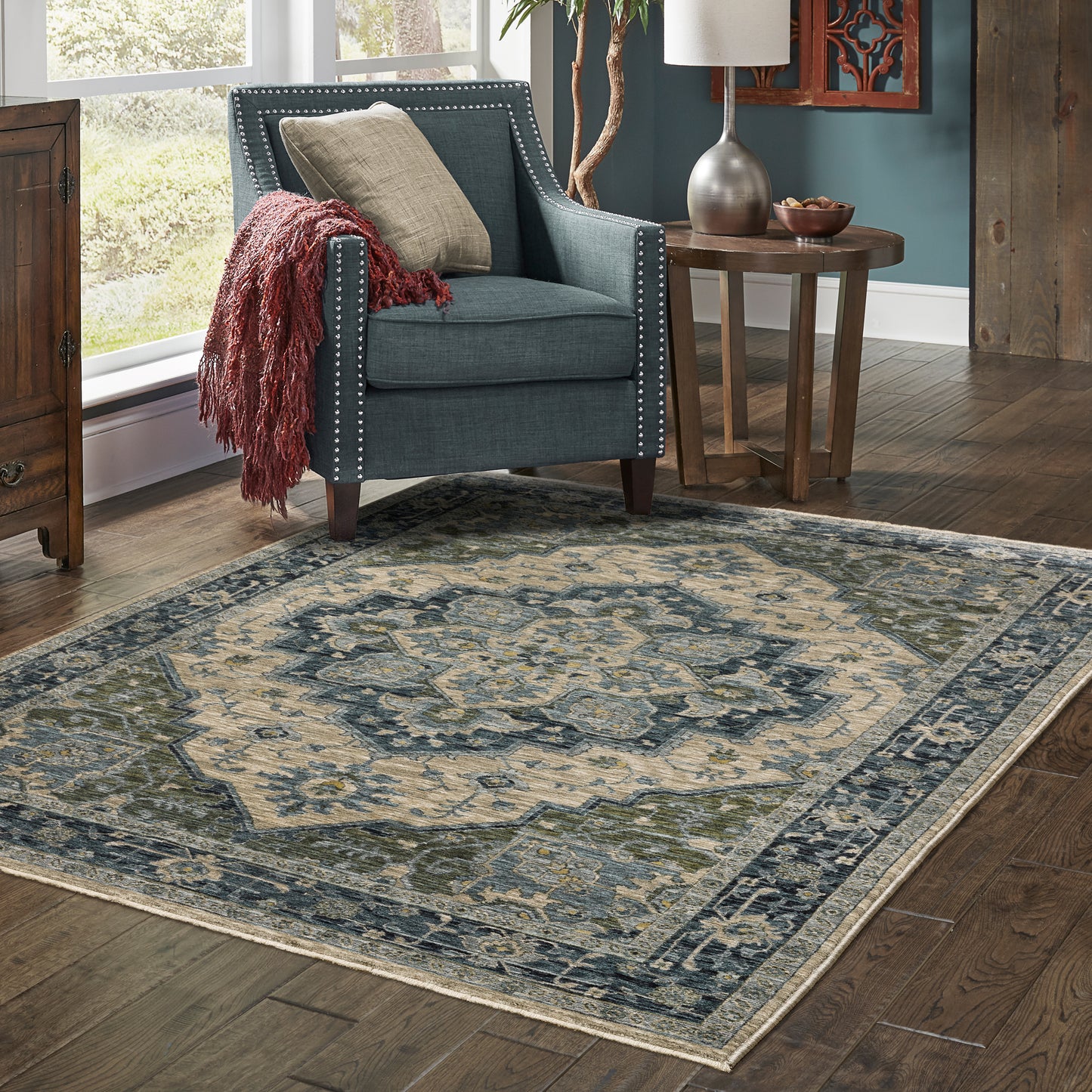 ABERDEEN 051G1 Blue Rug - ORIENTAL WEAVERS