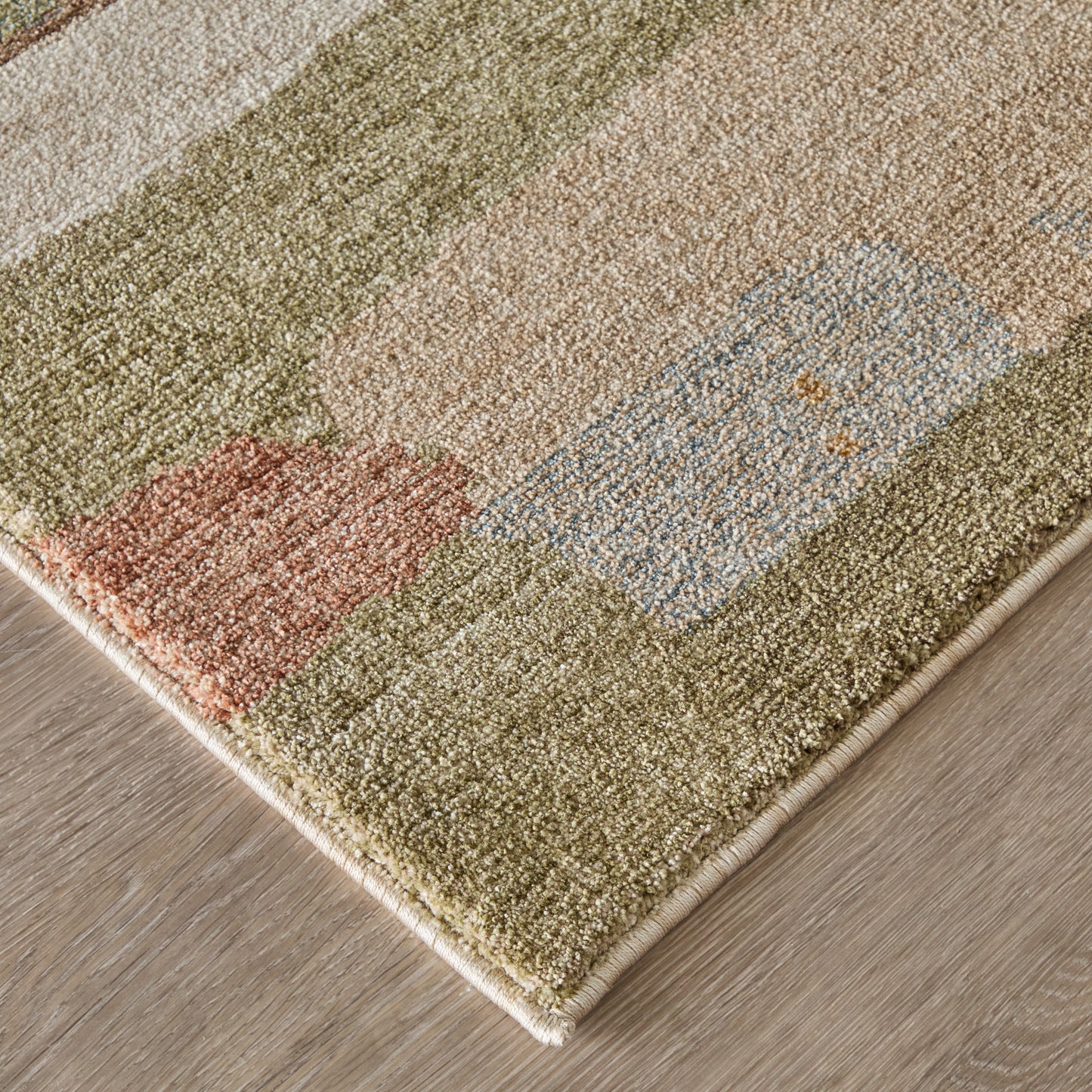 Pearson Modern Abstract/Color Block Brown/Tan/Green - Feizy Rug