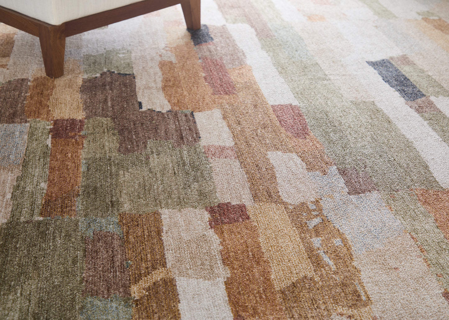 Pearson Modern Abstract/Color Block Brown/Tan/Green - Feizy Rug