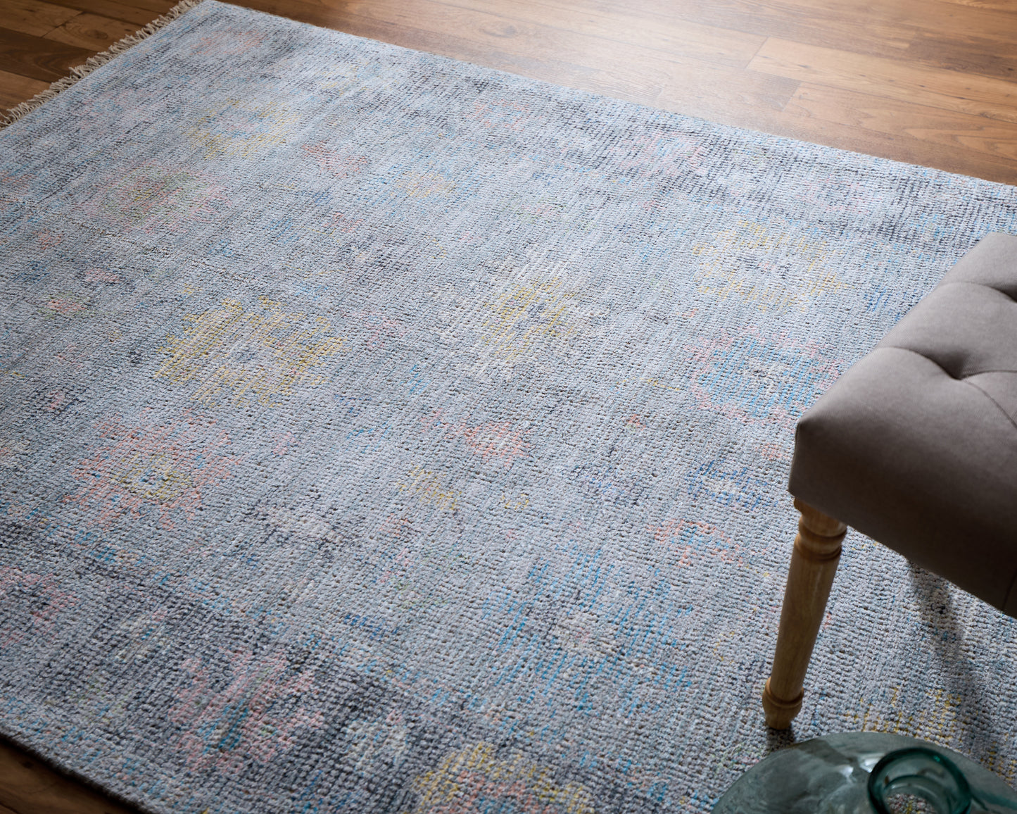 Caldwell Transitional/Bohemian & Eclectic/Global Blue/Yellow/Orange Accent Rug