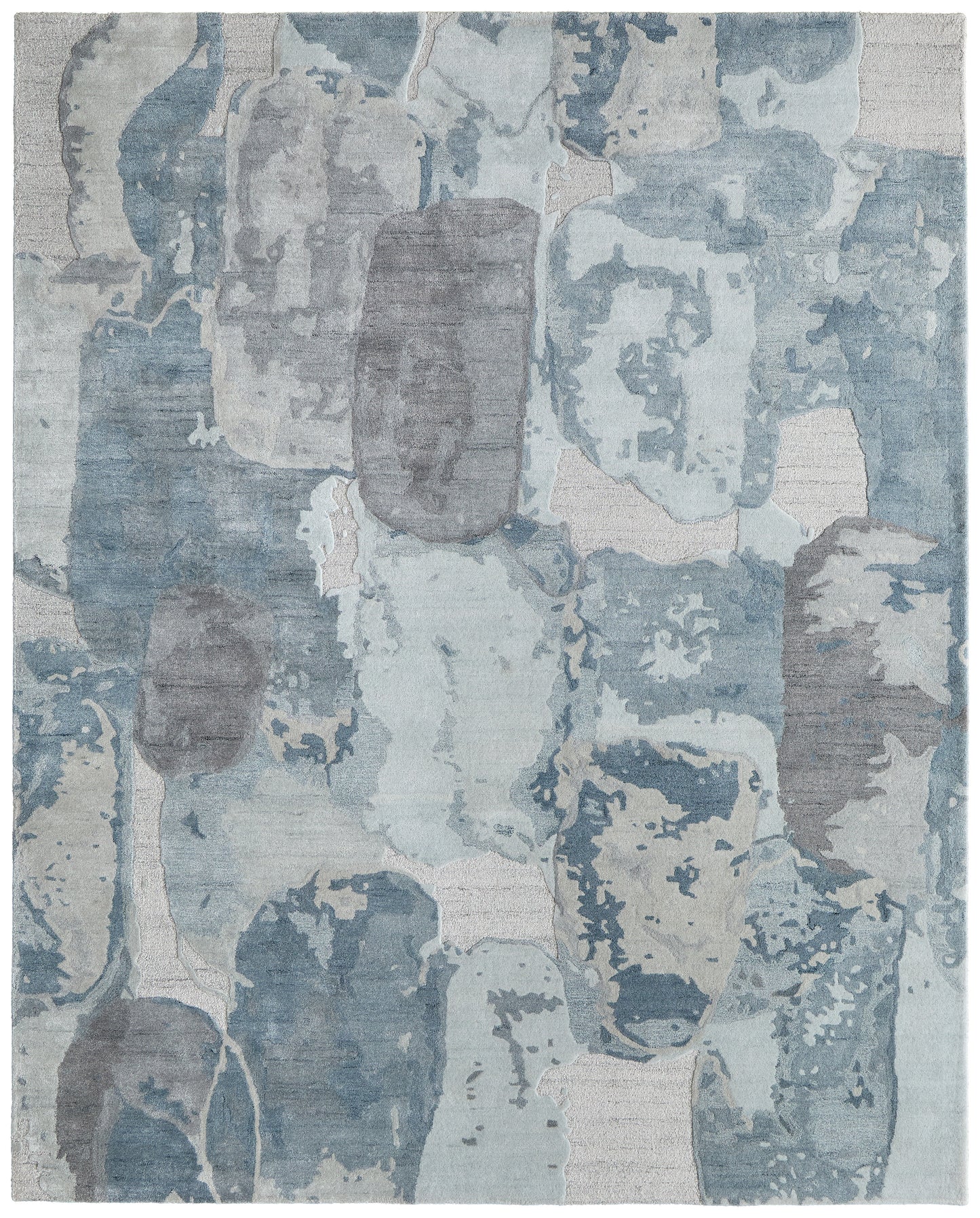 Kendall Modern/Bohemian & Eclectic Abstract/Watercolor Blue/Gray - Feizy Rug